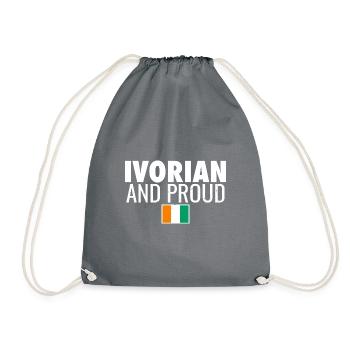 Drapeau ivoirien et fier vintage de la Côte d’Ivoire - Sac de sport léger - gris - Devant