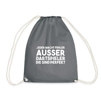 Dart Dartsspieler Darts - Turnbeutel - Grau - Vorne