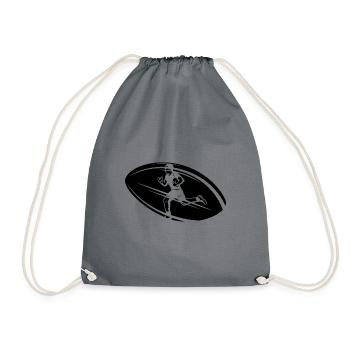 Rétro Rugby Rugby Fan Rugby Rugby Rugby Jouer - Sac de sport léger - gris - Devant