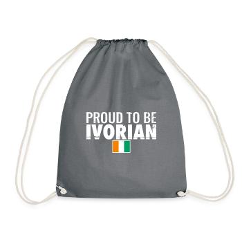 Fier d’être ivoirien Vintage Drapeau de la Côte d’Ivoire - Sac de sport léger - gris - Devant