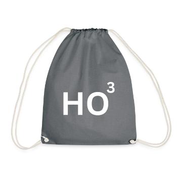 HO HO HO Physik Mathe Nerd Weihnachten Santa Claus - Turnbeutel - Grau - Vorne