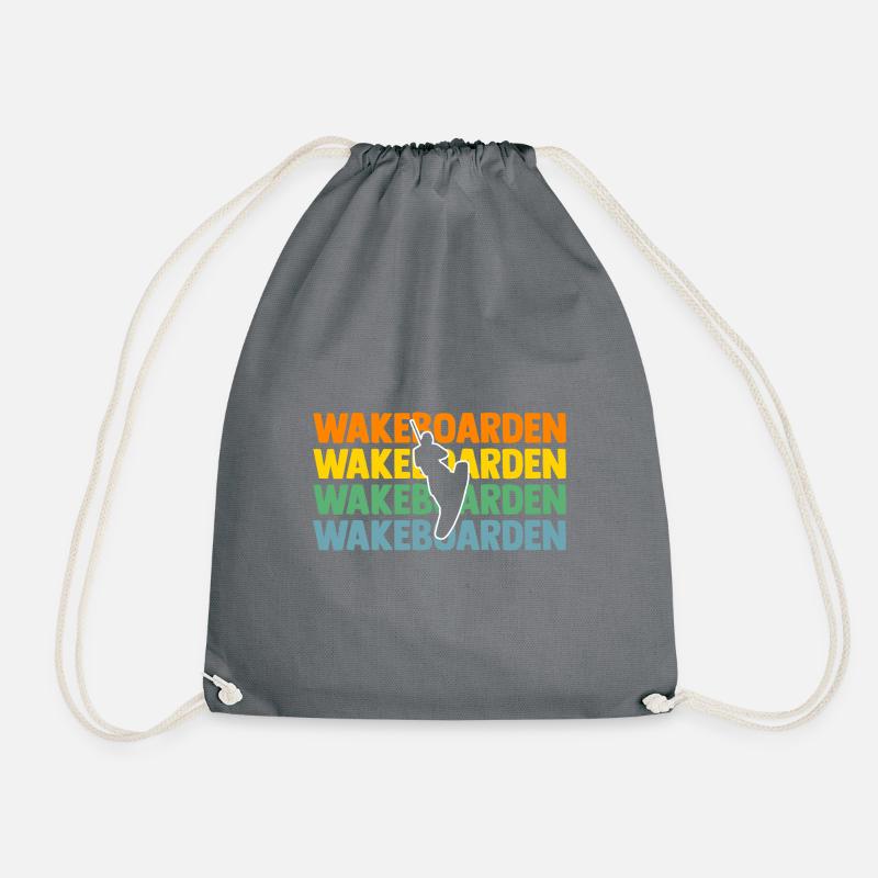 Wakeboarder Wakeboard Wakeboarding - Turnbeutel - Grau