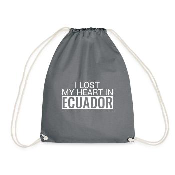 I Lost My Heart In Ecuador Ecuadorianische - Turnbeutel - Grau - Vorne