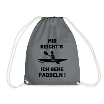 C'est assez pour moi, pagayer, cadeaux, sports - Sac de sport léger - gris - Devant
