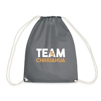 Dog Chihuahua - Drawstring Bag - grey - Front