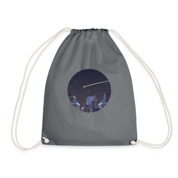 Comète Étoile filante Ciel étoilé - Sac de sport léger - gris - Devant
