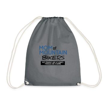 MOM OF MOUNTAIN - Drawstring Bag - grey - Front