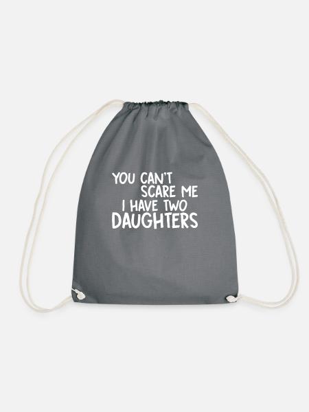 Daughter daughters father gift mom idea family - Drawstring Bag - grey