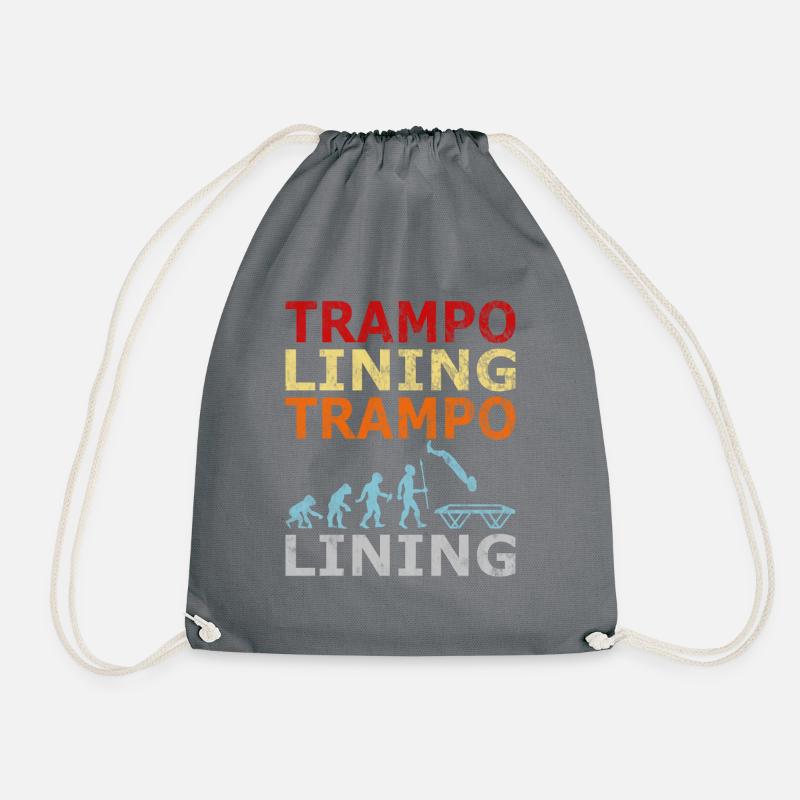Retro Vintage Style Evolution Trampolin Turnen - Turnbeutel - Grau