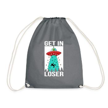 Ufo Alien Abduction Get a loser - Drawstring Bag - grey - Front