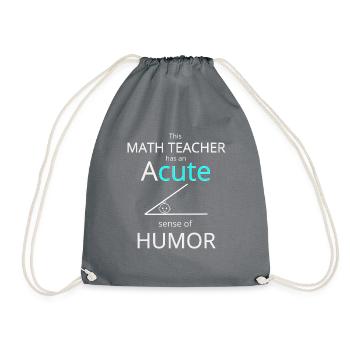 Funny Math Teacher Sens aigu de l'humour Design - Sac de sport léger - gris - Devant