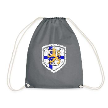 Cadeau des pays du drapeau de la Finlande - Sac de sport léger - gris - Devant