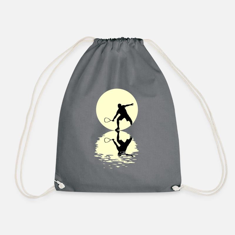 Moon Squash Tshirt - Drawstring Bag - grey