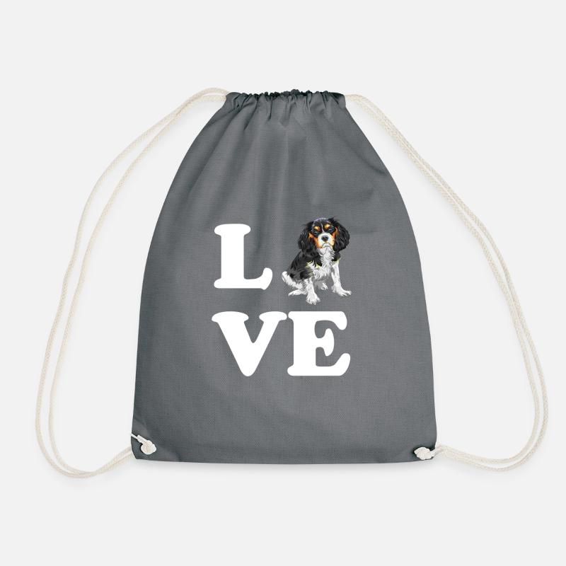 Cavalier King Charles Spaniel - Turnbeutel - Grau