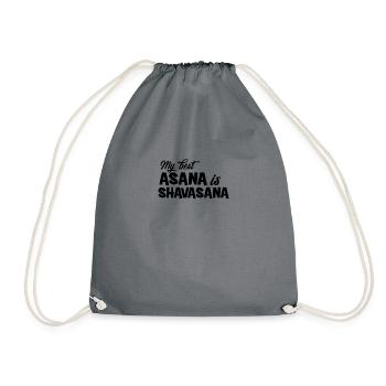 Mon meilleur Asana est Shavasana, cadeau, anniversaire - Sac de sport léger - gris - Devant