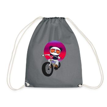 Panda sur vélo panda ours enfant enfants Enfants Enfants - Sac de sport léger - gris - Devant