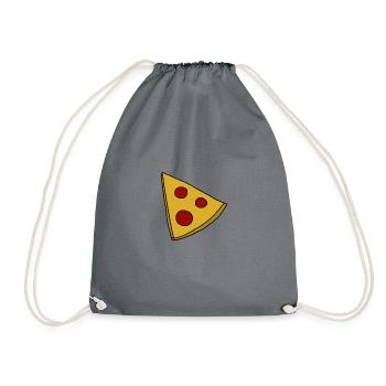 small pizza - Drawstring Bag - grey - Front