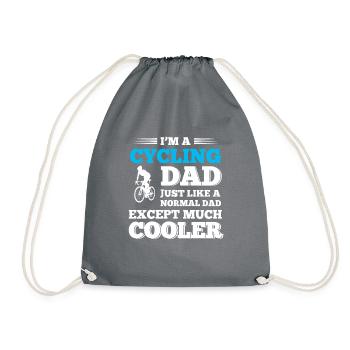 Cycling dad - Turnbeutel - Grau - Vorne