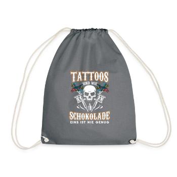 Tattoo Tätowierung Tattooist Tätowierer - Turnbeutel - Grau - Vorne