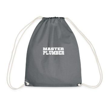 master plumber - Drawstring Bag - grey - Front