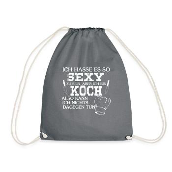 cuisinier sexy - Sac de sport léger - gris - Devant