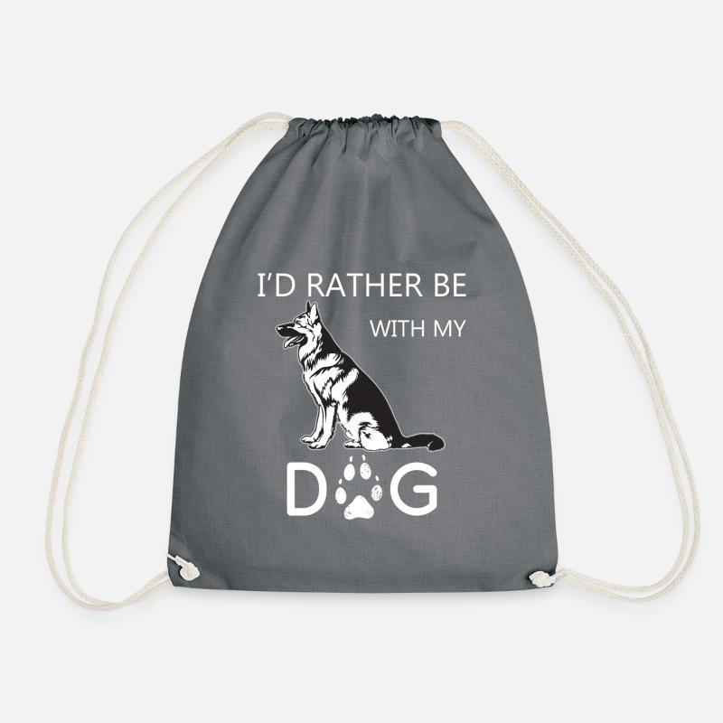 Schaeferhund - Drawstring Bag - grey