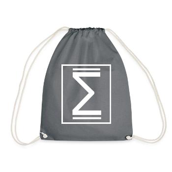 Sigma sum - Drawstring Bag - grey - Front