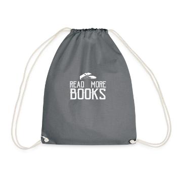 Read more books - Drawstring Bag - grey - Front