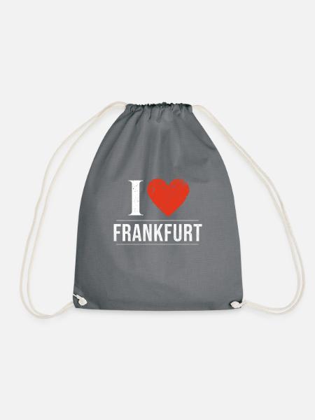 Ich liebe Frankfurt am Main - Turnbeutel - Grau