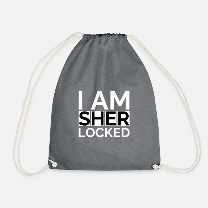 sherlocked! Sherlock Holmes Fan Geschenk Serie - Turnbeutel - Grau