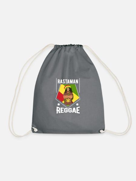 Reggae Rastamann - Geschenk - Turnbeutel - Grau