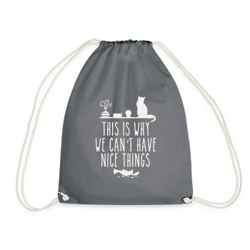 c'est pourquoi nous ne pouvons pas avoir de belles choses - Sac de sport léger - gris - Devant