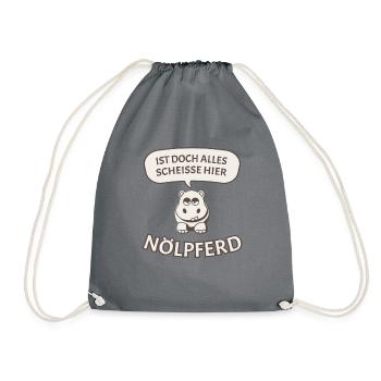 Nölpferd - Turnbeutel - Grau - Vorne