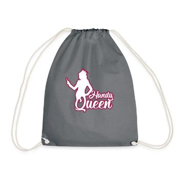 MOBILE PHONE QUEEN - Drawstring Bag - grey - Front