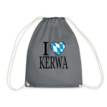 Kerwa Kirchweih Franken I Love Tracht Cadeau - Sac de sport léger - gris - Devant
