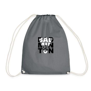 Badminton Batmenton Ballsport Sport Gift - Drawstring Bag - grey - Front