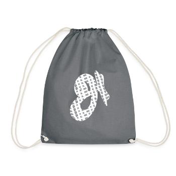Tamil letter "aana" அ white - Turnbeutel - Grau - Vorne