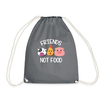 Amis, pas de nourriture - Sac de sport léger - gris - Devant