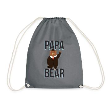 Papa Ours Ours de travail - Sac de sport léger - gris - Devant