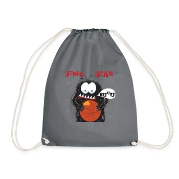 basketball - Drawstring Bag - grey - Front