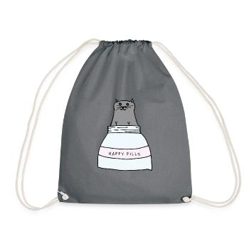 Katze Katzenlady Mietzekatze Katzendame Medizin - Turnbeutel - Grau - Vorne