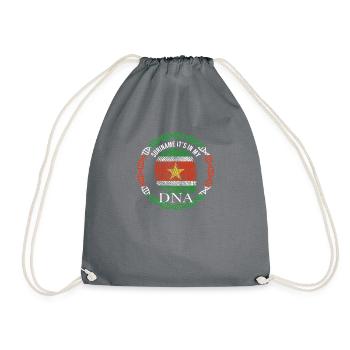 Suriname Its In My DNA - Drawstring Bag - grey - Front