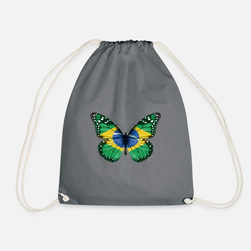 Drapeau papillon du brésil - Sac de sport léger - gris