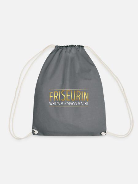 Friseurin - Turnbeutel - Grau