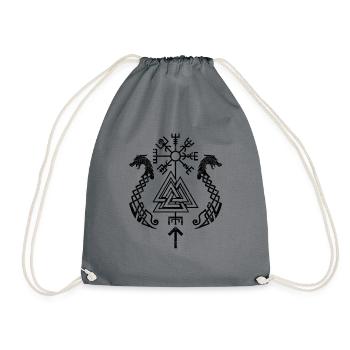 Art viking - Germanique, Runes, Valhalla - Sac de sport léger - gris - Devant