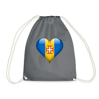 Drapeau coeur madere - Sac de sport léger - gris - Devant
