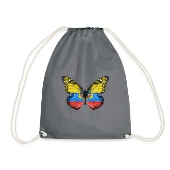 Drapeau papillon de l’Équateur - Sac de sport léger - gris - Devant
