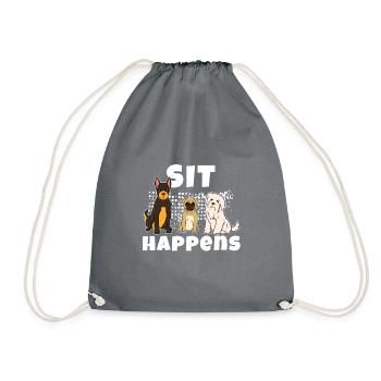 Dog training dog sport dog - Drawstring Bag - grey - Front