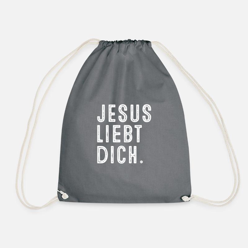 Jesus Liebt dich! - Turnbeutel - Grau