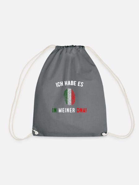 Italien Italienisch Herkunft Nationalität Geschenk - Turnbeutel - Grau
